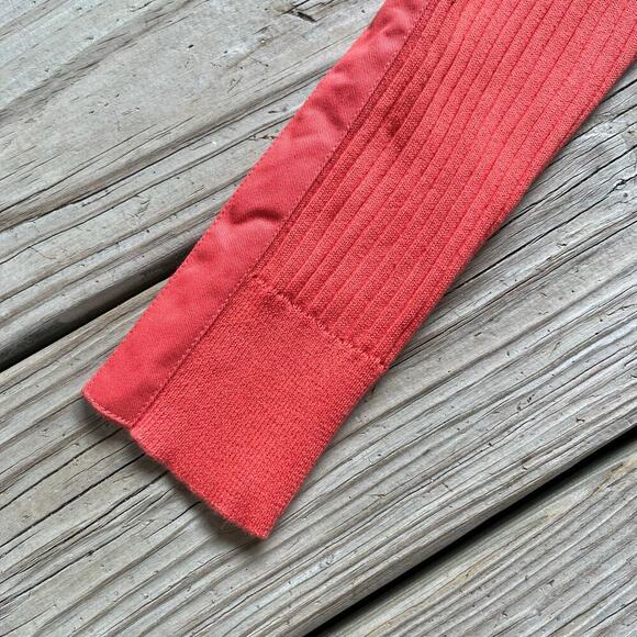 Lauren Ralph Lauren Women's Orange Ribbed Knit Snap Front Sweater Size M - Picture 4 of 6